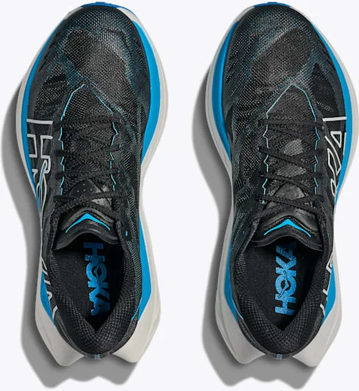 HOKA Men's Rocket X Trail Shoes in Black/Skyward Blue - Image 2