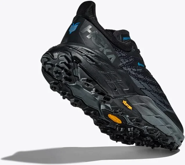 HOKA Men's Speedgoat 5 GTX Spike Shoes in Black/Black - Image 4