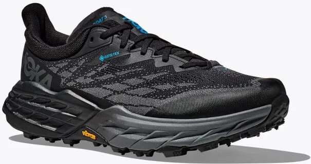 HOKA Men's Speedgoat 5 GTX Spike Shoes in Black/Black - Image 6
