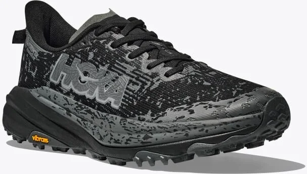 HOKA Men's Speedgoat 6 GTX Shoes in Black/Outer Orbit - Image 6