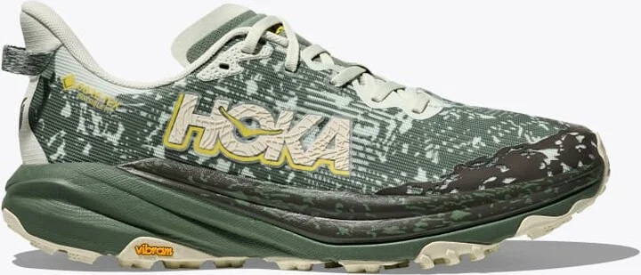 HOKA Men's Speedgoat 6 GTX Shoes in Sea Glass/Fern