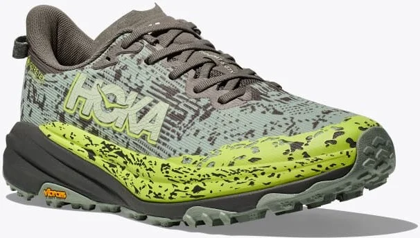 HOKA Men's Speedgoat 6 GTX Shoes in Slate/Aloe Vera - Image 6