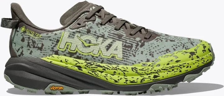 HOKA Men's Speedgoat 6 GTX Shoes in Slate/Aloe Vera