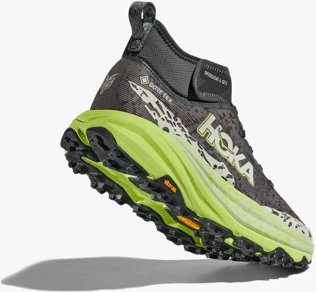 HOKA Men's Speedgoat 6 Mid GTX Shoes in Outer Orbit/Lettuce - Image 4