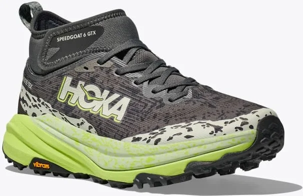 HOKA Men's Speedgoat 6 Mid GTX Shoes in Outer Orbit/Lettuce - Image 6
