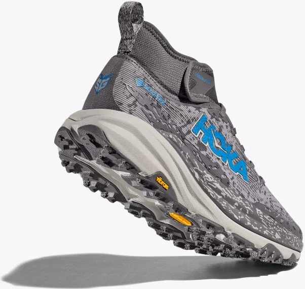 HOKA Men's Speedgoat 6 Mid GTX Shoes in Satellite Grey/Stardust - Image 4