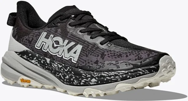 HOKA Men's Speedgoat 6 Shoes in Black/Stardust - Image 6