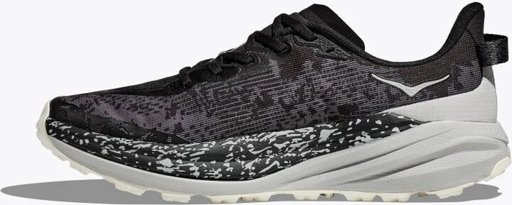 HOKA Men's Speedgoat 6 Shoes in Black/Stardust - Image 8