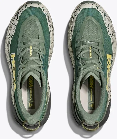 HOKA Men's Speedgoat 6 Shoes in Fern/Asphalt Grey - Image 2