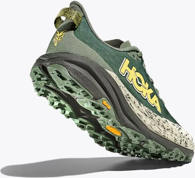 HOKA Men's Speedgoat 6 Shoes in Fern/Asphalt Grey - Image 4