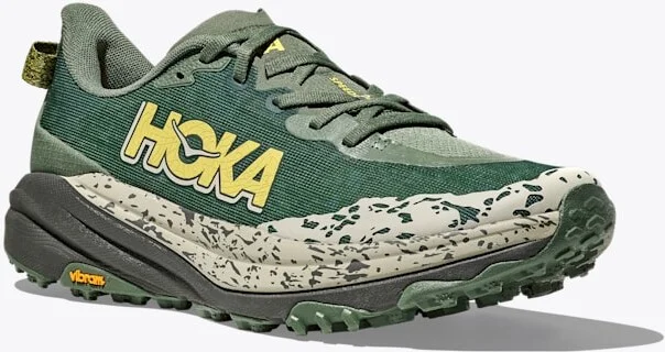 HOKA Men's Speedgoat 6 Shoes in Fern/Asphalt Grey - Image 6