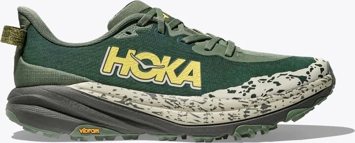 HOKA Men's Speedgoat 6 Shoes in Fern/Asphalt Grey