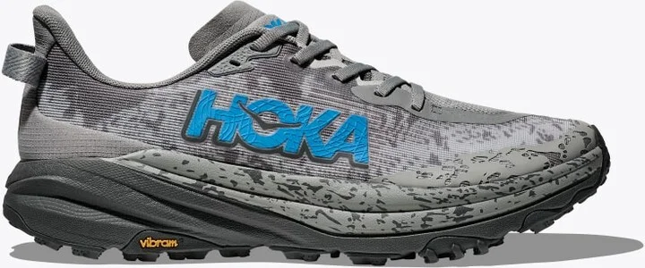 HOKA Men's Speedgoat 6 Shoes in Galactic Grey/Hoka Blue
