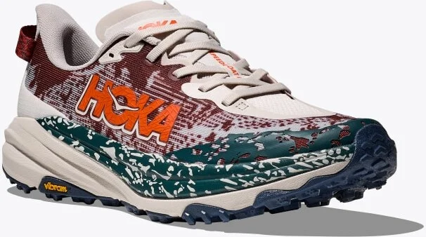 HOKA Men's Speedgoat 6 Shoes in Putty/Blue Twilight - Image 6
