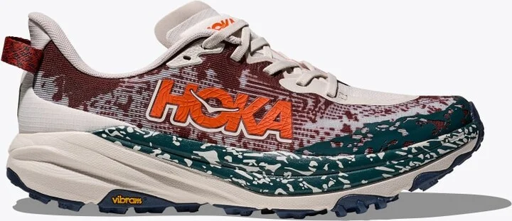 HOKA Men's Speedgoat 6 Shoes in Putty/Blue Twilight