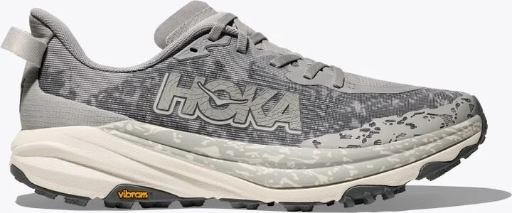 HOKA Men's Speedgoat 6 Shoes in Stellar Grey/Alabaster