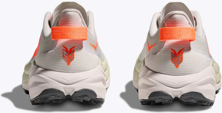 HOKA Men's Speedgoat 6 Shoes in White/Neon Tangerine - Image 5