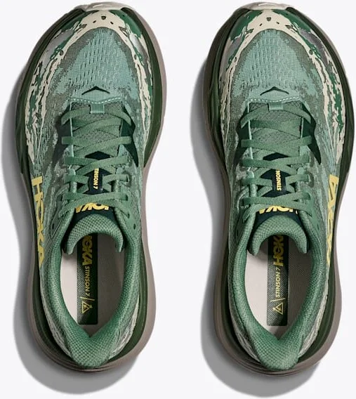 HOKA Men's Stinson 7 Shoes in Fern/Cement - Image 2
