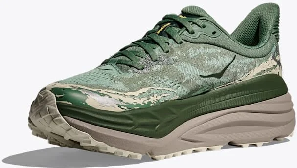 HOKA Men's Stinson 7 Shoes in Fern/Cement - Image 3