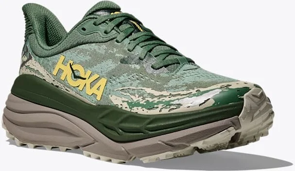 HOKA Men's Stinson 7 Shoes in Fern/Cement - Image 6