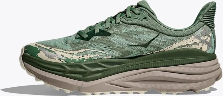 HOKA Men's Stinson 7 Shoes in Fern/Cement - Image 8