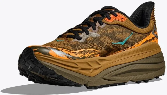 HOKA Men's Stinson 7 Shoes in Honey/Antique Olive - Image 3