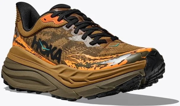 HOKA Men's Stinson 7 Shoes in Honey/Antique Olive - Image 6