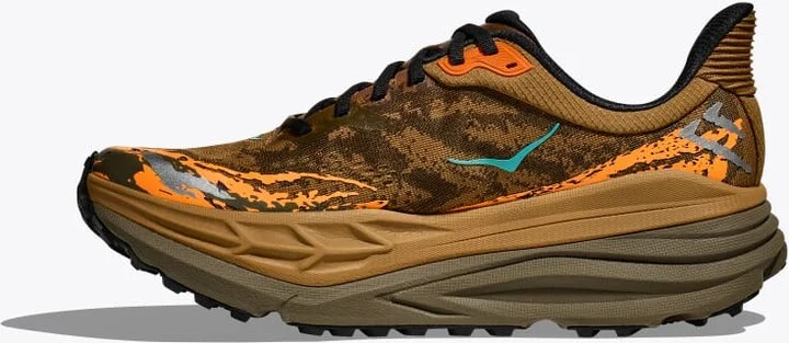 HOKA Men's Stinson 7 Shoes in Honey/Antique Olive - Image 8