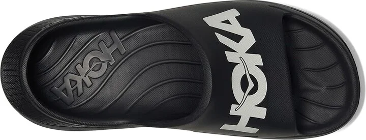 Hoka Ora Athletic Slide Shoes Black/White : Men's 7 - Women's 9 Medium, Synthetic - Image 2