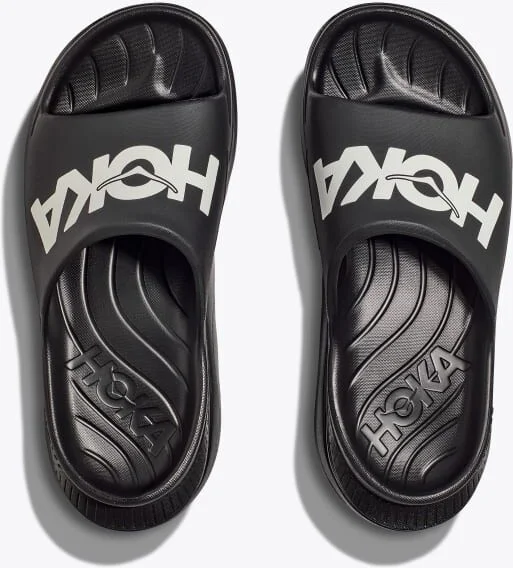 HOKA Ora Athletic Slide Shoes in Black/White - Image 2