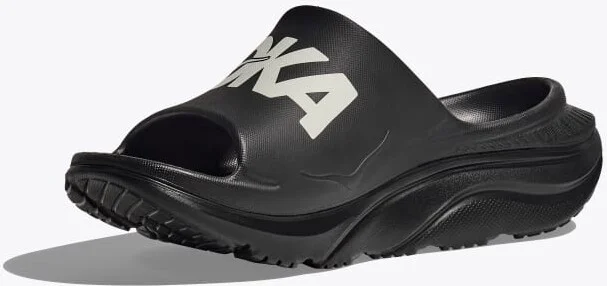 HOKA Ora Athletic Slide Shoes in Black/White - Image 3