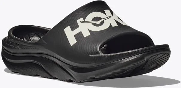 HOKA Ora Athletic Slide Shoes in Black/White - Image 6