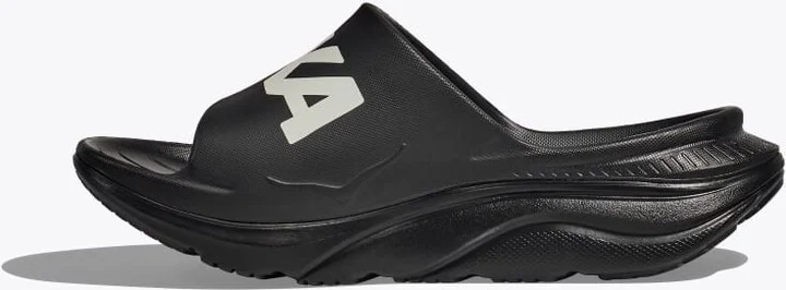 HOKA Ora Athletic Slide Shoes in Black/White - Image 8