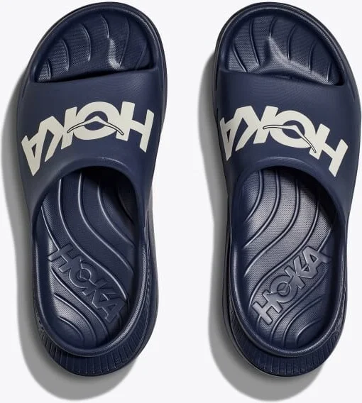 HOKA Ora Athletic Slide Shoes in Varsity Navy/White - Image 2