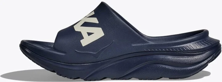 HOKA Ora Athletic Slide Shoes in Varsity Navy/White - Image 8