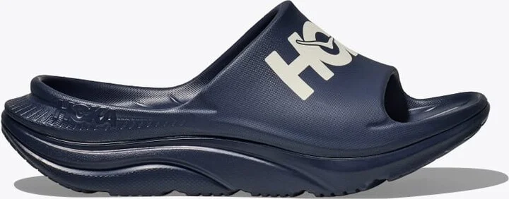 HOKA Ora Athletic Slide Shoes in Varsity Navy/White