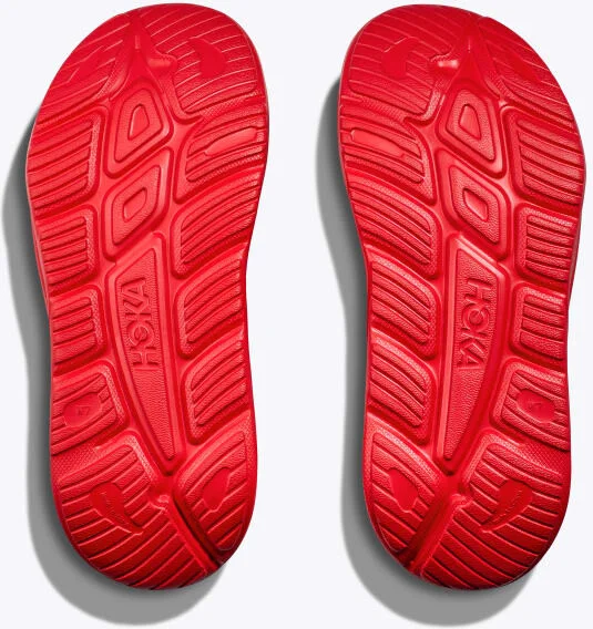 HOKA Ora Athletic Slide Shoes in Vermillion/White - Image 7