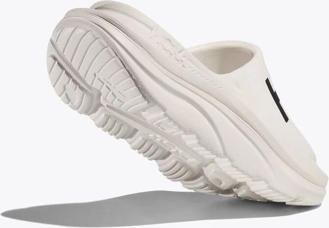 HOKA Ora Athletic Slide Shoes in White/Black - Image 4