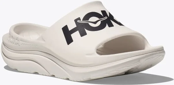 HOKA Ora Athletic Slide Shoes in White/Black - Image 6