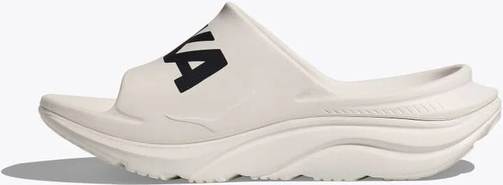 HOKA Ora Athletic Slide Shoes in White/Black - Image 8