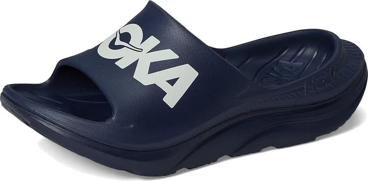 Hoka Ora Athletic Slide Shoes Varsity Navy/White : Men's 7 - Women's 9 Medium, Synthetic - Image 5