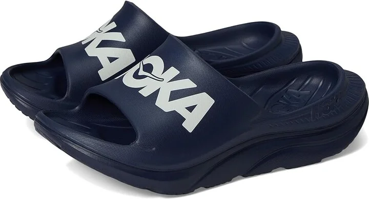 Hoka Ora Athletic Slide Shoes Varsity Navy/White : Men's 7 - Women's 9 Medium, Synthetic
