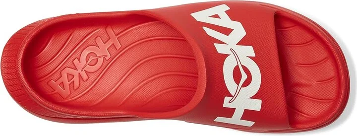 Hoka Ora Athletic Slide Shoes Vermillion/White : Men's 6 - Women's 8 Medium, Synthetic - Image 2