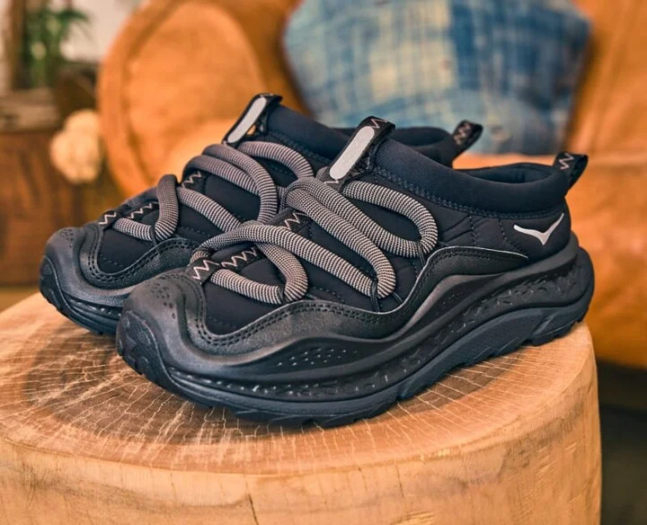 HOKA ORA Primo Shoes in Black/Black - Image 9