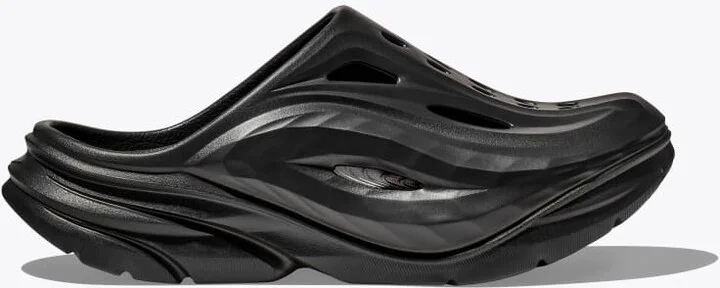 HOKA Ora Recovery Mule Shoes in Black/Black