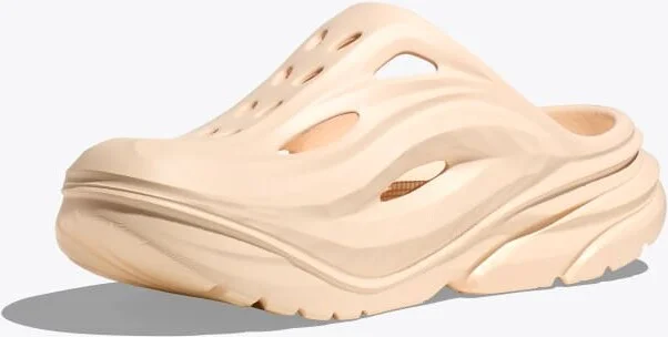 HOKA Ora Recovery Mule Shoes in Vanilla/Vanilla - Image 3