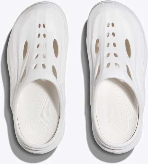 HOKA Ora Recovery Mule Shoes in White/White - Image 2