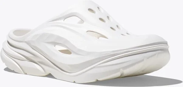 HOKA Ora Recovery Mule Shoes in White/White - Image 6