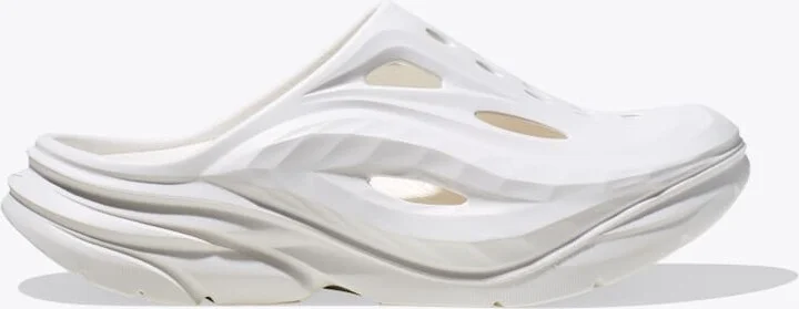 HOKA Ora Recovery Mule Shoes in White/White