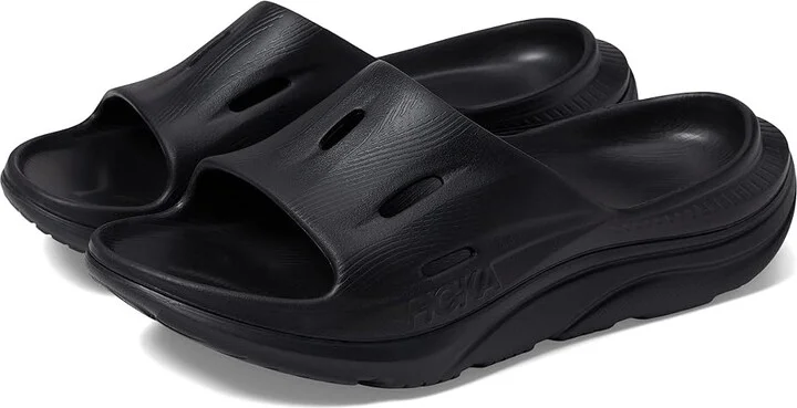 Hoka Ora Recovery Slide 3 Shoes Black/Black : Men's 3 - Women's 5 Medium